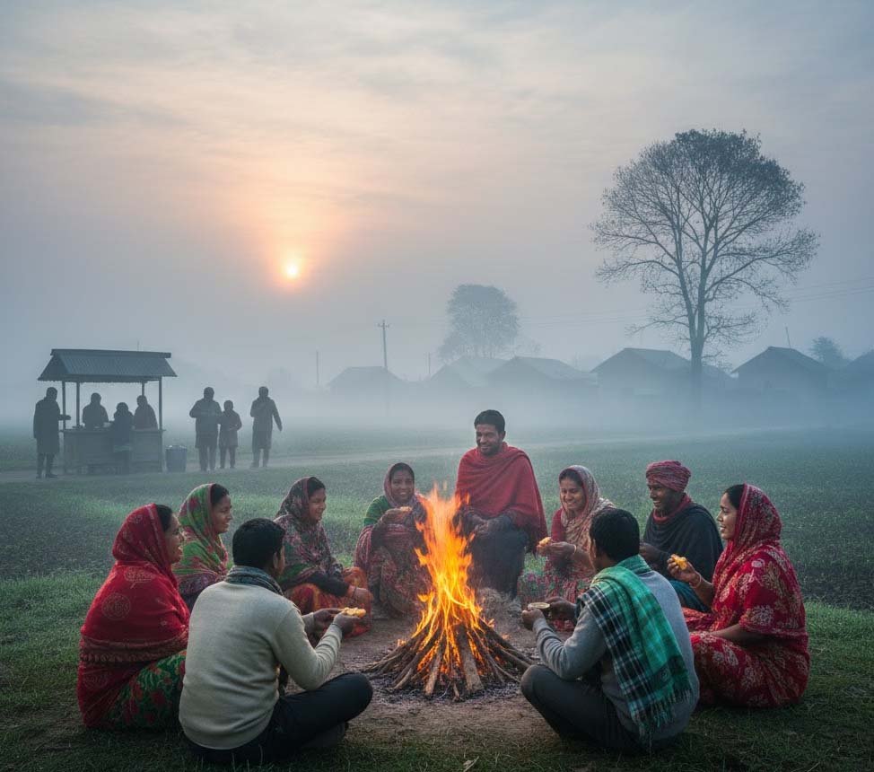 নারীরা পিঠা বানান