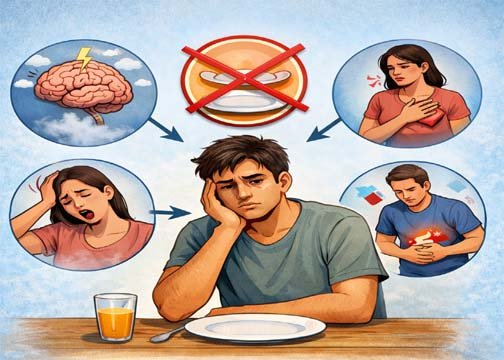 সকালের খাবার না খাওয়ার ফলে